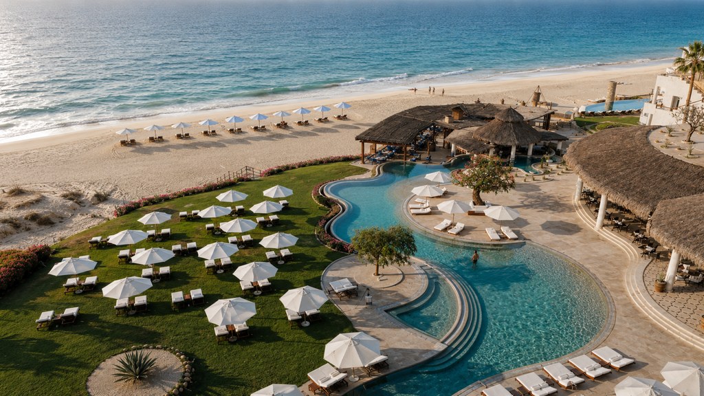 Las Ventanas al Paraiso Rosewood pool and beachfront resort in Los Cabos