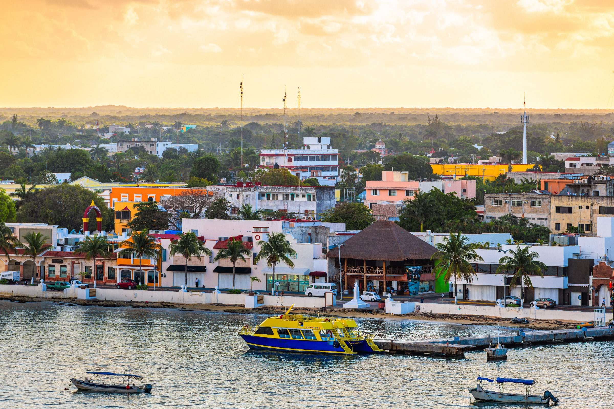 Cozumel Ferry Waterfront Town