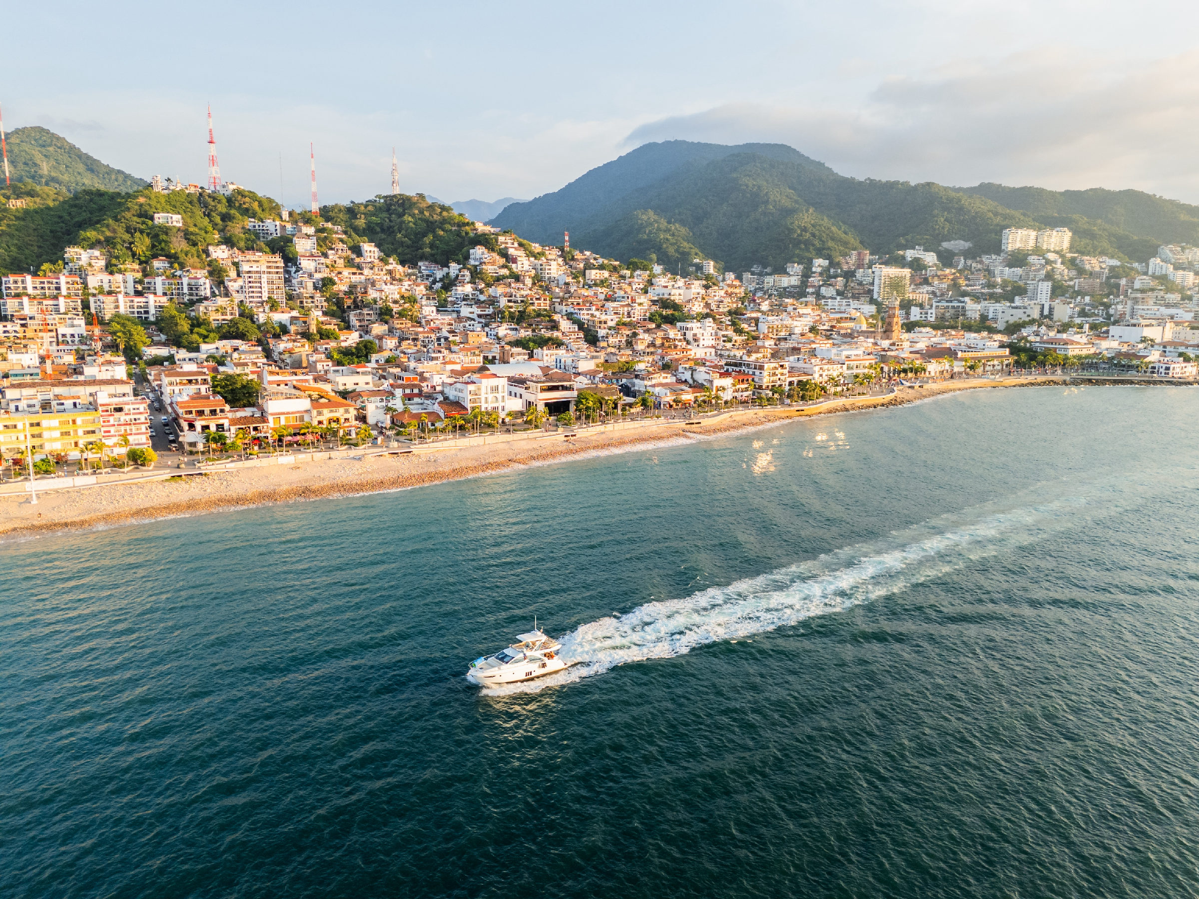 Puerto Vallarta Bay Waterfront aerial view