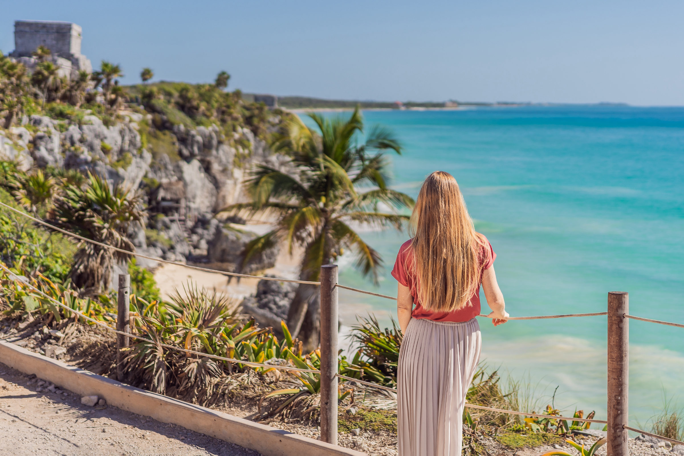 Tulum Ruins Beach Caribbean View