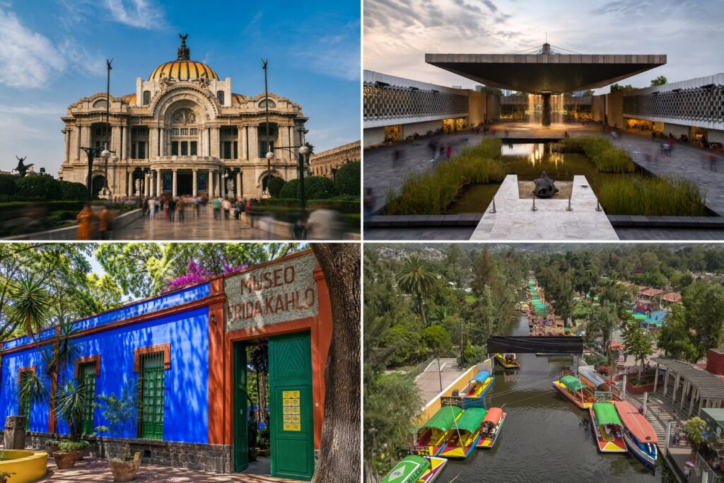 Private Mexico City tour route collage