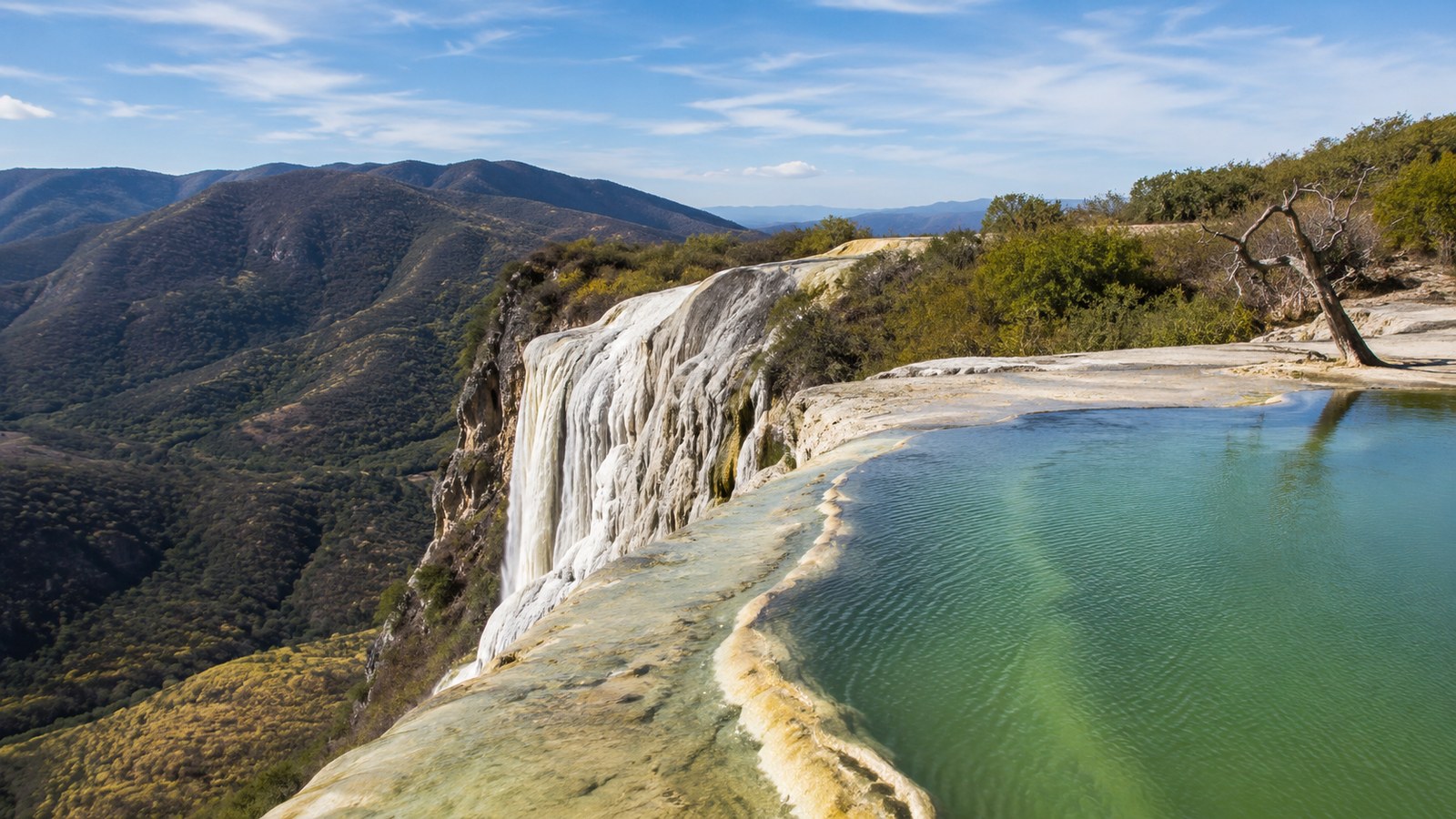 Hierve El Agua petrified waterfall and pools near Oaxaca