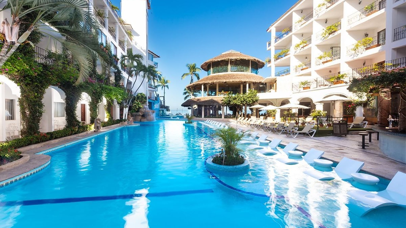 Playa Los Arcos Hotel Beach Resort and Spa pool area near Los Muertos Beach in Puerto Vallarta
