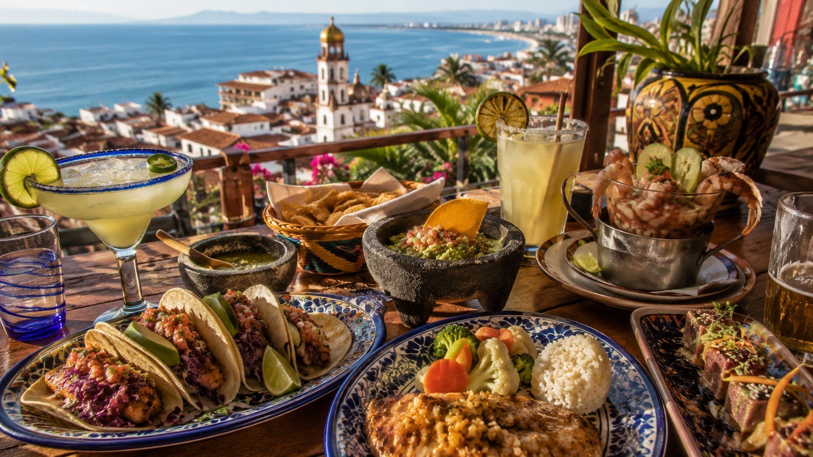 Puerto Vallarta food spread for planning a restaurant day